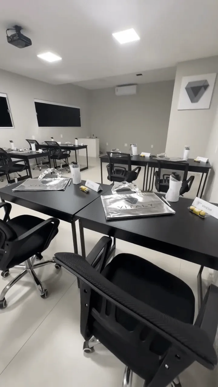 Sala de treinamento da Vitaly Odontologia
